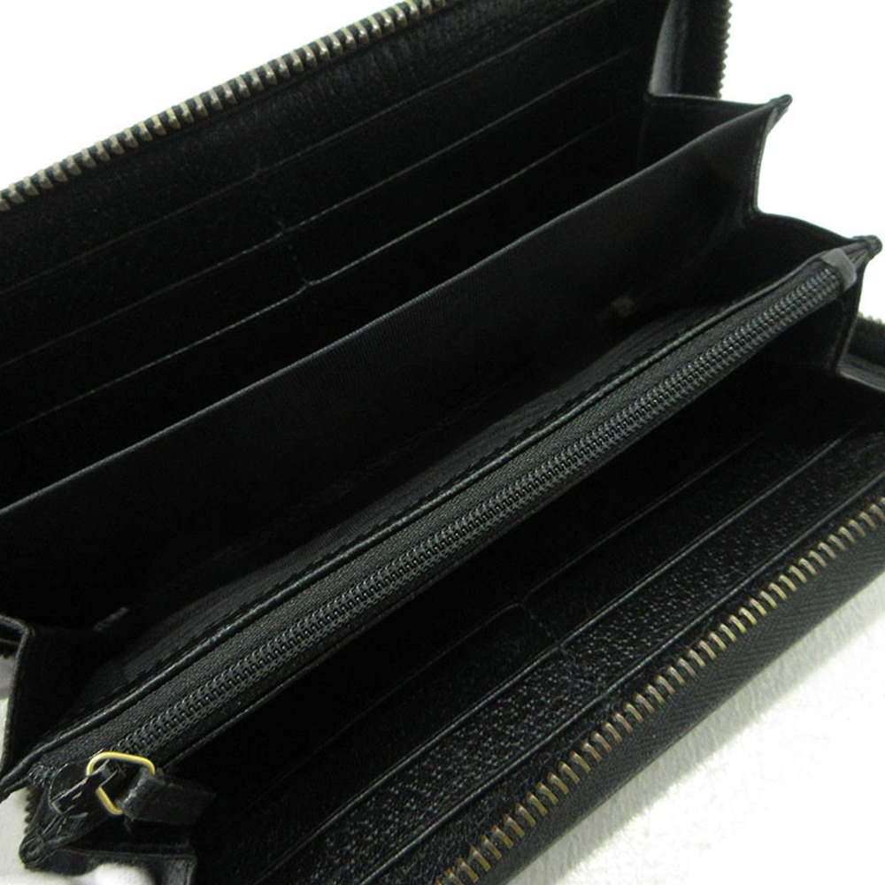 GUCCI Interlocking GG Round Zipper Long Wallet Black - Picture 4 of 10
